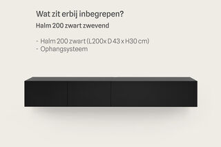 Tv-meubel, RAAT, Halm 200, zwart